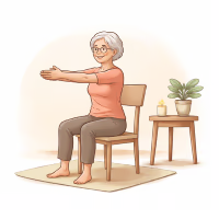 Cours de yoga sur chaise pour seniors